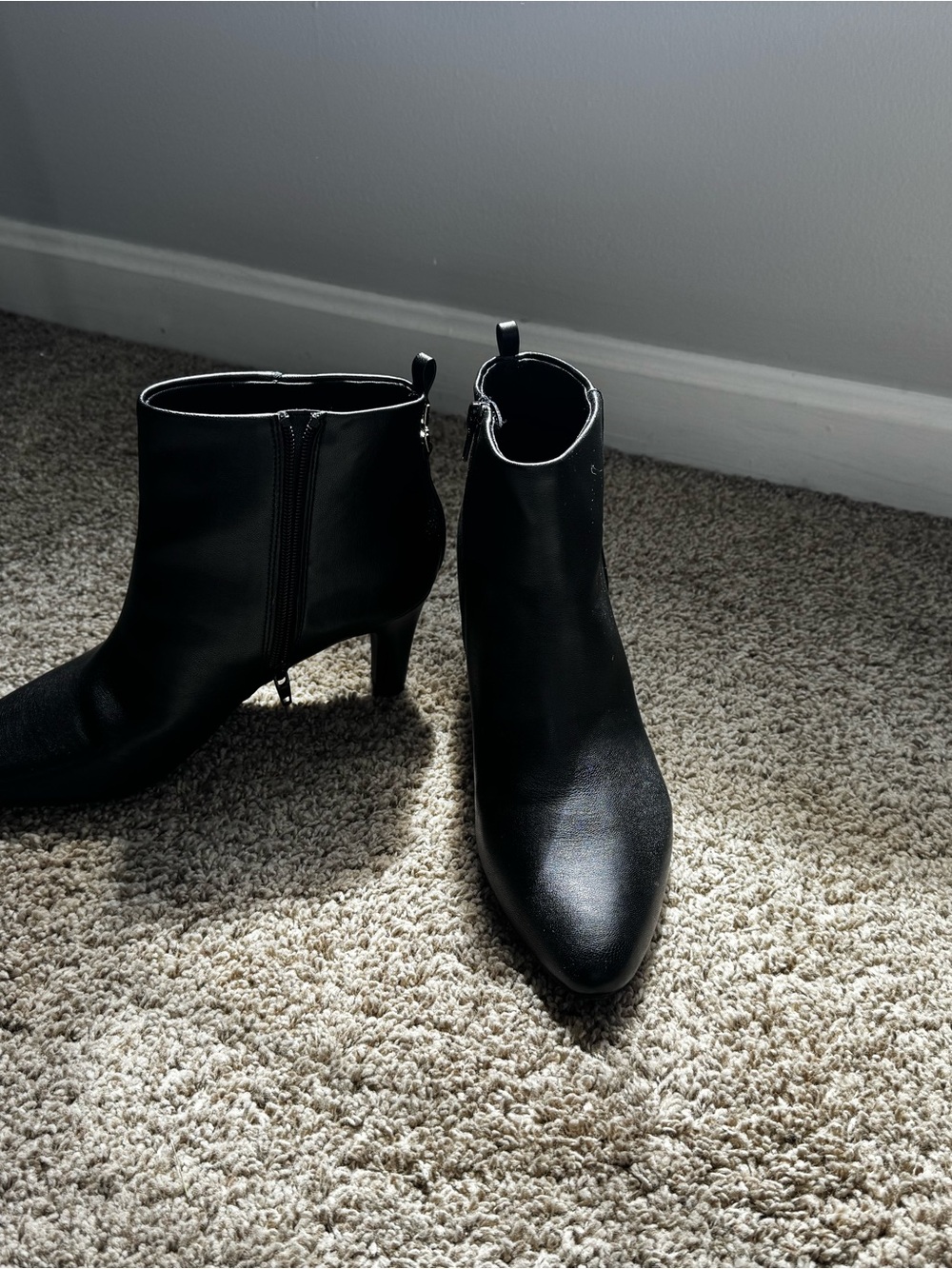 Life Stride Black Pointed-Toe Ankle Booties - Picture 2 of 3